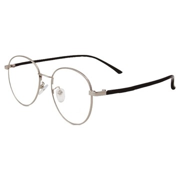 ALEGANT 橢圓鏡框輕量鏡腳UV400濾藍光眼鏡  158mm  森霧月銀