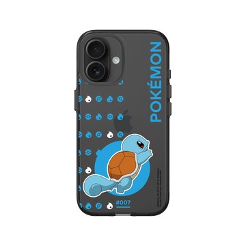 iPhone 16 Clear (相機按鈕) 酷墨灰 - 寶可夢 Pokemon - 印花系列-傑尼龜