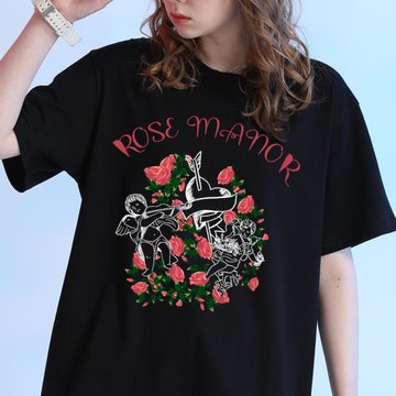 vintage美式復古印花短款t恤女2025夏季設計感顯瘦甜酷風圓領上衣