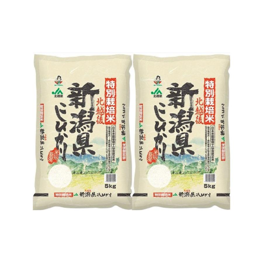 新潟 JA北越後産 特別栽培米コシヒカリ 5kg×2送料込み（離島は配送不可）  (3300050)