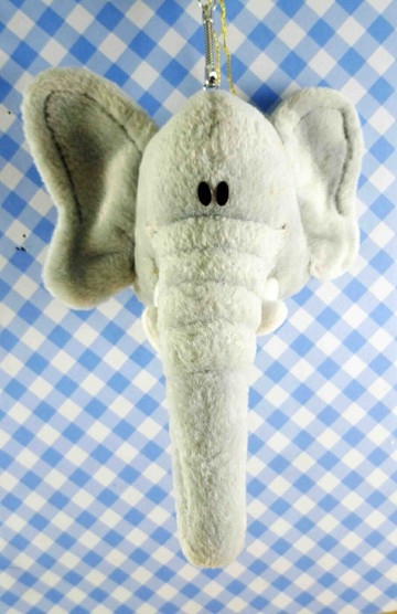 【震撼精品百貨】日本精品百貨 絨毛鎖圈-絨毛鑰匙圈-大象 震撼日式精品百貨