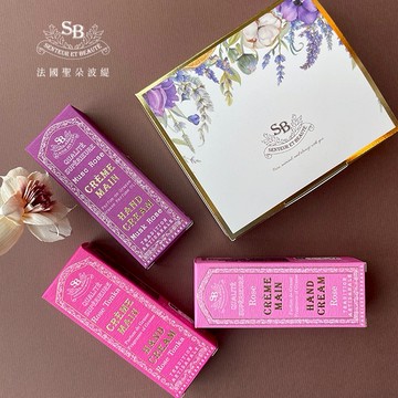 【法國Senteur et Beaute聖朵波緹】-護手霜禮盒組30ML/3入-玫瑰花香組(麝香玫瑰1條+玫瑰東加豆1條+優雅玫瑰1條)