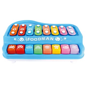 風車圖書 FOOD超人 多功能趣味鋼琴 多種輕柔古典樂 安撫寶寶好法寶  藍色  33 x 23.3 x 14cm (±1cm)  1個