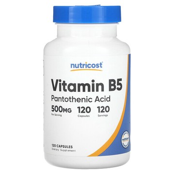 Nutricost, 維生素 B5，500 毫克，120 粒膠囊
