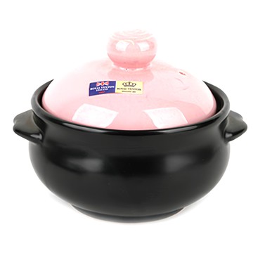 ROYAL VENTON 玫瑰蒸蛋鍋 附上蓋 陶瓷  12cm  蜜糖粉  1個