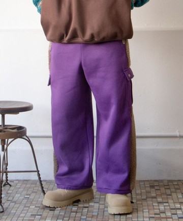 【熱門預購】男款拼接暖絨寬版長褲 (3色) CLG-5306