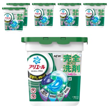 ARIEL 日本原裝進口 極淨進化4D室內晾衣抗菌洗衣球 綠色  11顆  6盒