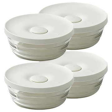 Glasslock 米飯保鮮盒 310ml 椰奶色 4入組  4個  椰奶