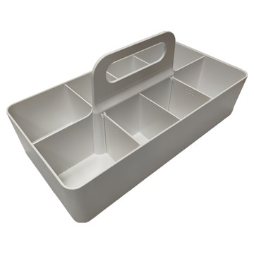 litem.里特 Porta手提可堆疊整理盒 北歐風格簡約時尚 隔板設計  象牙白  1個