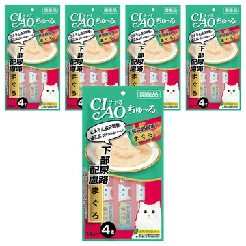 INABA CIAO 啾嚕 肉泥  下尿道保健配方 鮪魚  56g  5袋