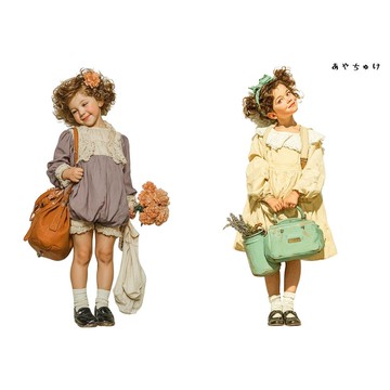 【4 月新品 1】08-121-0077 人物貼紙 春日復古