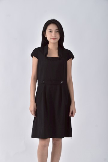 (S) mastina方領黑色洋裝