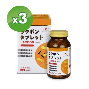 tanda藤達生技 益力菌錠劑300錠/瓶(3入組)［LACBON TABLET+穀芽萃取粉+芽孢乳酸菌+凝結芽孢桿菌］
