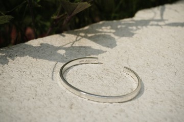厚極簡銀手環4.5mm