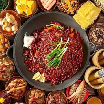 地攤老火鍋鍋具商用鑄鐵鍋電磁爐平底搪瓷重慶九宮格火鍋盆卡式爐