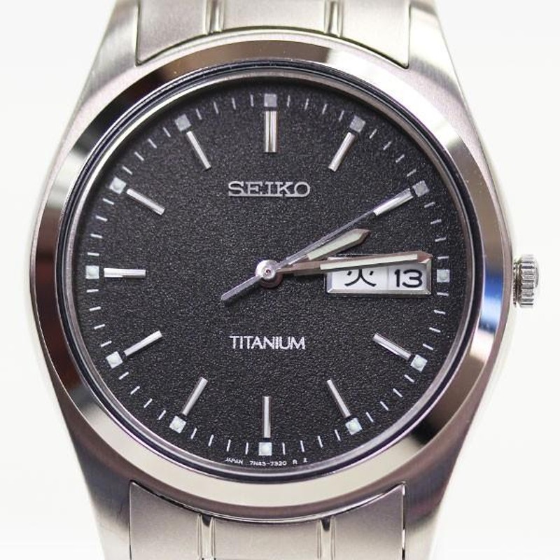 SEIKO/セイコー チタン デイデイト 7N43-9090 メンズ腕時計