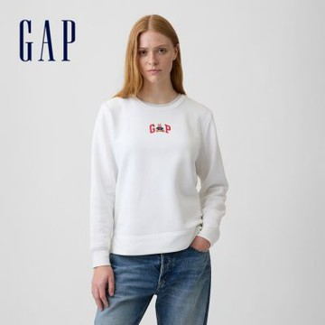 【GAP】Gap Logo休閒大學T-小熊(800444)