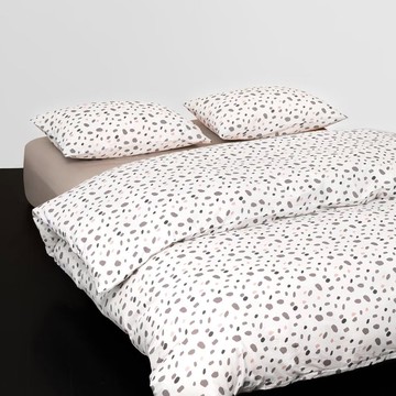 HOYACASA 精梳棉兩用被床包組(天絲入棉30%)－微醺點點 (單/雙/加