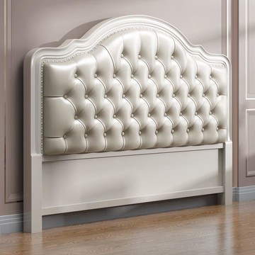 48h出貨丶歐式床頭板實木軟包靠背板新款北歐雙人輕奢1.8皮藝床頭落地單買