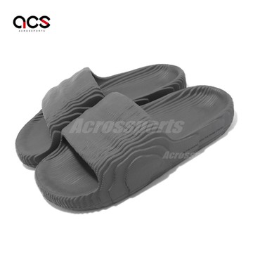 adidas 拖鞋 Adilette 22 碳灰 男鞋 女鞋 運動拖鞋 波浪紋 再生材質 愛迪達 HP6522