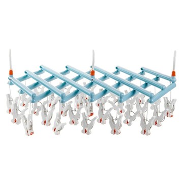 小麥購物 秒收曬衣架 29夾 C337 600g  1個  天青藍