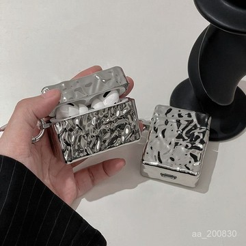 ✨限時特惠✨電鍍褶皺Airpods pro藍牙耳機保護套Airpods1/2代耳機殻蘋果3代