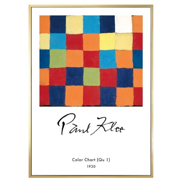 菠蘿選畫所 保羅・克利 色彩圖表.Qu 1 AVAR4637G  59.4 x 42cm  金色