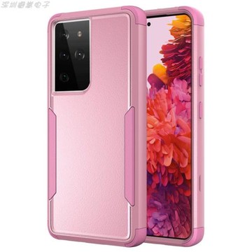 適用三星s21Plus純色機器人雙面全包防摔手機殼s21Ultra磨砂硅膠