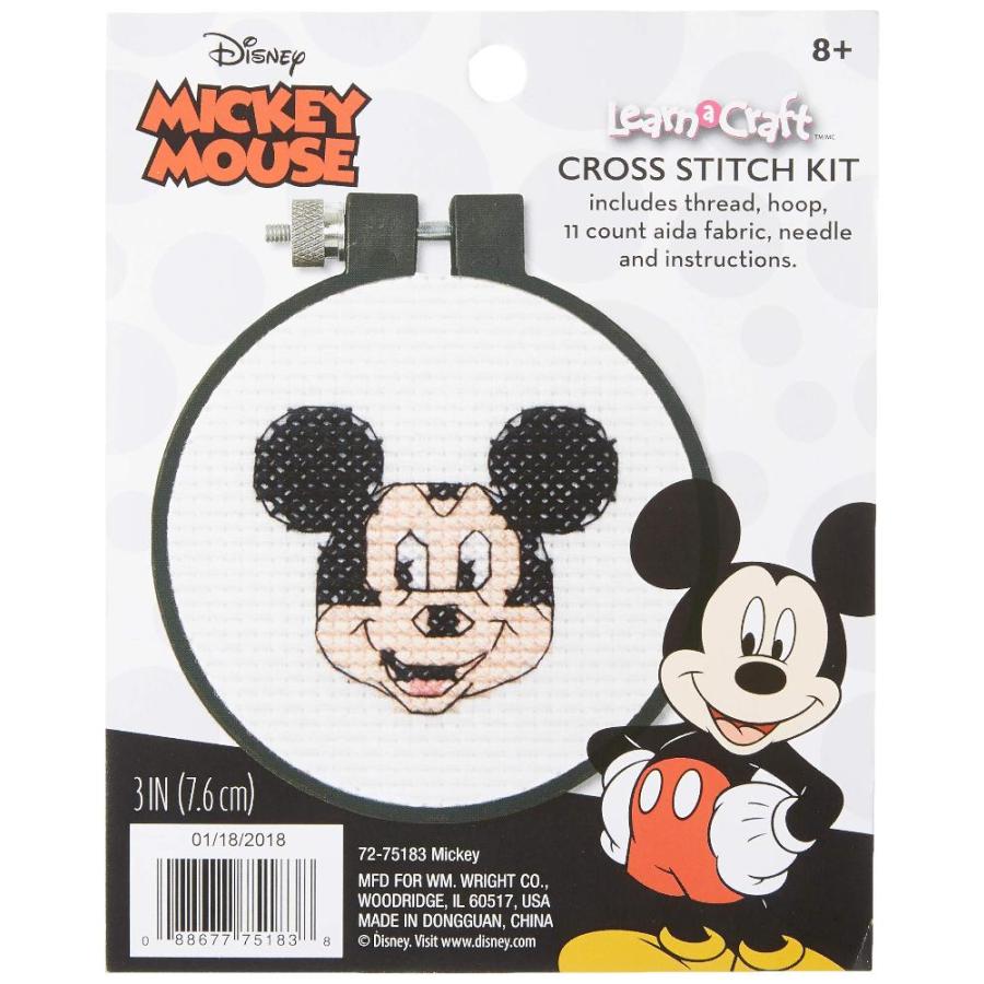 Dimensions Disney Mickey Mouse Counted Cross Stitch Kit for Beginners, 11 C