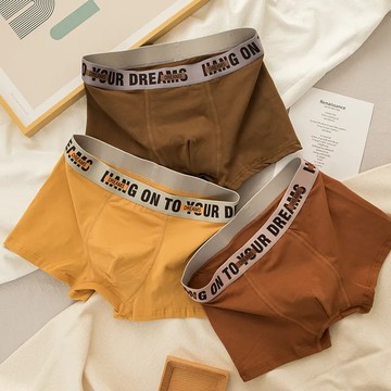 內褲 大碼男士內褲 純棉大碼四角褲 潮流中腰內褲 純色男式內褲 防夾底褲 內搭短褲 男生內褲 運動內褲【不二雜貨】