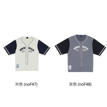 NCAA MICHIGAN 短袖上衣 撞色棒球衫 中性款 75251471