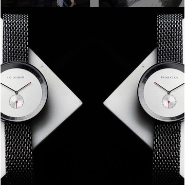 DOMENI COMPANY 經典系列不鏽鋼單眼男錶(尊爵白錶盤/黑)