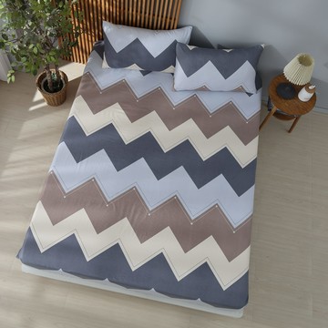 Ishur 伊舒爾 雲絲棉床包枕套組  維他命海  雙人  床包 + 枕套 2個