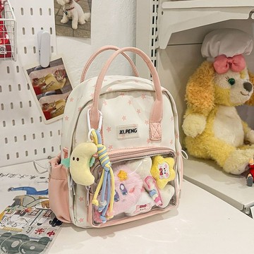 Bag House👜 可愛二次元雙肩包吧唧透明痛包少女迷你書包出遊大容量學生背包