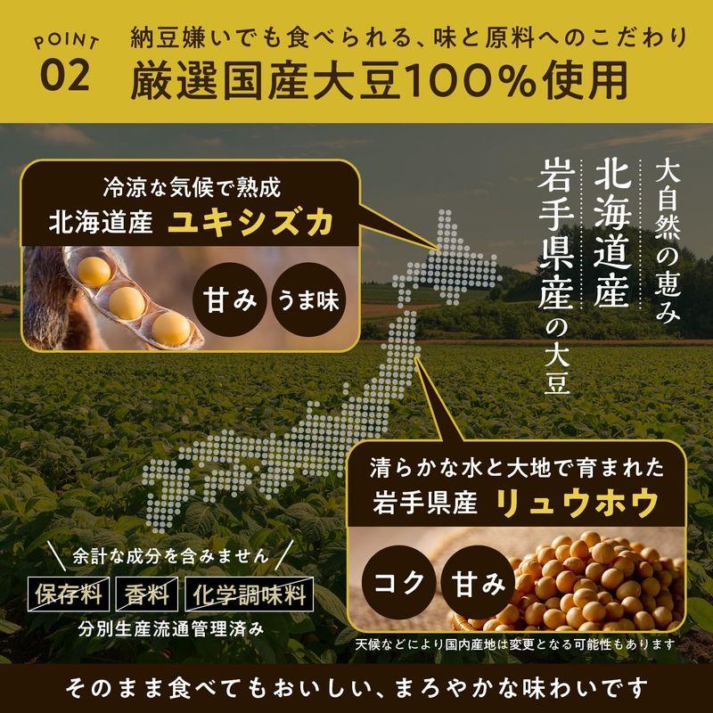 まいにち研究所 国産 こな納豆 (北海道・岩手県産 大豆100%) 無添加 納豆菌が生きて腸に届く 毎日の栄養食 粉末 納豆 (粉納豆 納豆