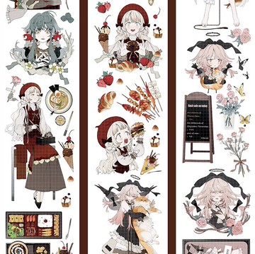 少女樣 パン屋 PET 和紙膠帶 台灣製 10米卷