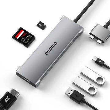 7合2雷電3擴拓展塢HDMI高清PD100W水果電腦雙C口專用轉接器SD/TF