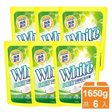 【白帥帥】小蘇打抗菌洗衣精-補充包1650gx6包