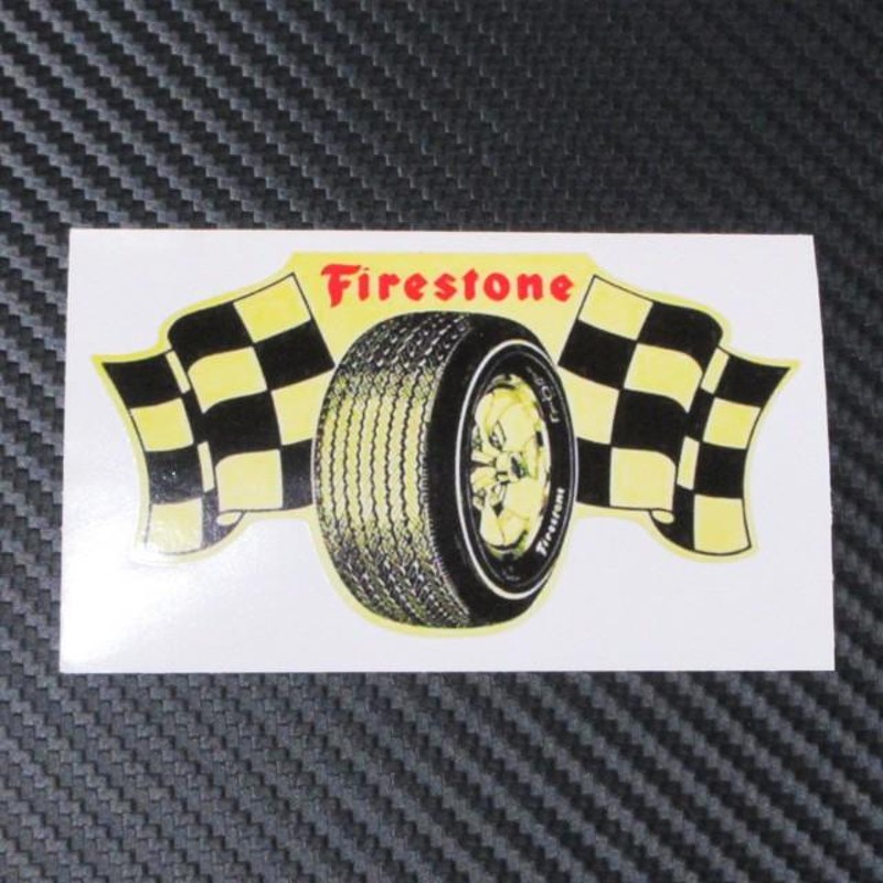 81％以上節約 ステッカー カッティング レトロ FIRESTONE ファイアーストーン 黒色