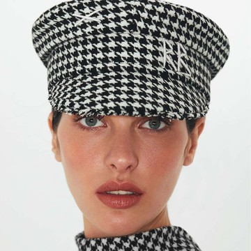 Ruslan Baginskiy 全版千鳥格RB字棉布軍帽 - XS