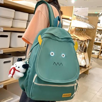 日系ins可愛卡通書包女初中高中學生雙肩包大容量搞怪設計感背包