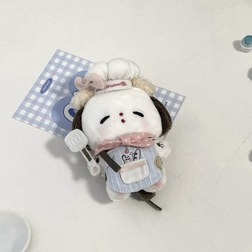 台灣出貨 可愛小狗廚房 10cm娃衣 棉花娃娃 10cm 玩偶 公仔換裝 棉花娃娃衣服 可愛娃衣 娃娃配件 娃衣