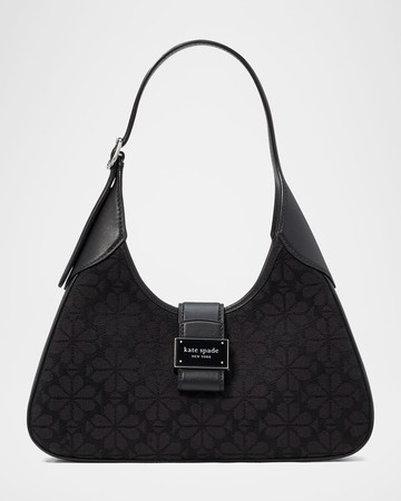 spade flower jacquard shoulder bag