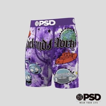 【PSD Underwear 官方旗艦店】 RICK AND MORTY- 平口四角褲-萌萌宇宙-紫色