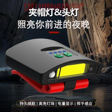 新款頭戴式帽夾燈露營徒步專用防水便捷式長續航可充電夜用照明燈