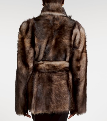 Nour Hammour Elsa shearling wrap jacket