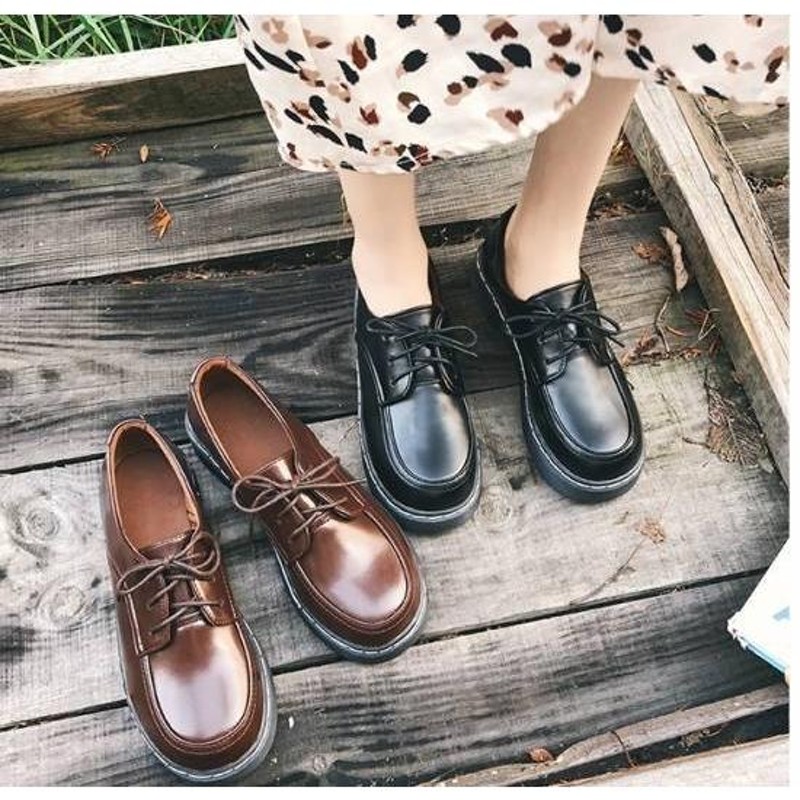 靴/シューズLACE UP LOAFER  
ブラック/Lサイズ