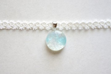 樹脂藝術 方形吊墜・夜色深處