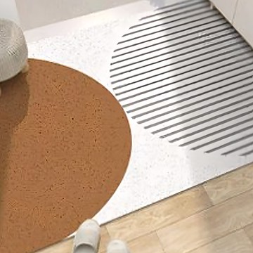 玄關絲圈地墊  90 x 60cm  日式莊園 棕色  1個