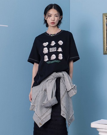 Ada石膏像竹節棉擴型T恤(三色)